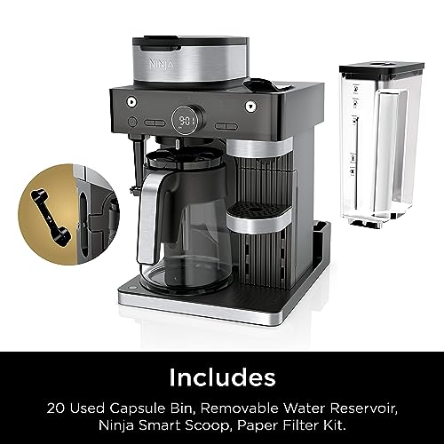 Ninja Espresso & Coffee Maker CFN601, 3 Brew Styles, Nespresso Compatible, Built-in Frother & 12-Cup Carafe