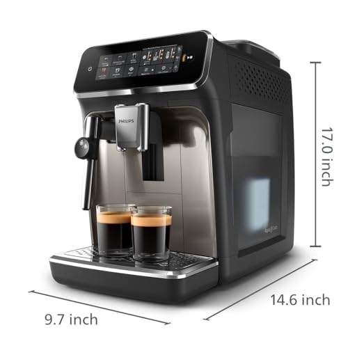 Philips 3300 Fully Automatic Espresso Machine with Grinder & Milk Frother - 5 Hot & Iced Coffee Presets