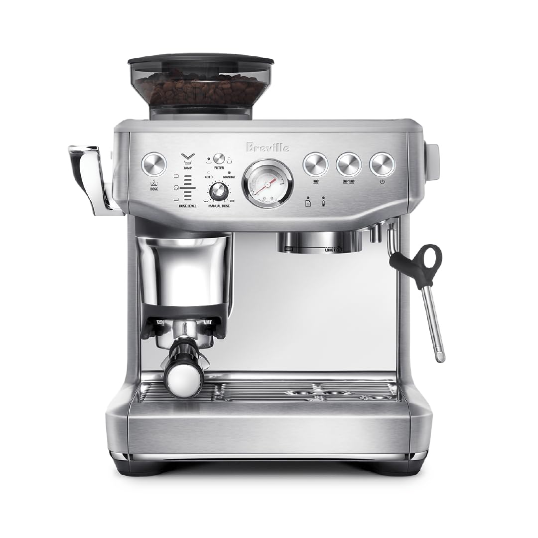 Breville Barista Express Impress BES876BSS Espresso Machine with Grinder & Auto Dosing, Brushed Stainless Steel