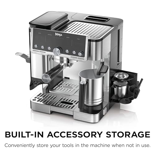 Ninja Luxe Café Pro Espresso Machine with Grinder & Frother - 4-in-1 Coffee Maker for Espresso, Drip, Cold Brew
