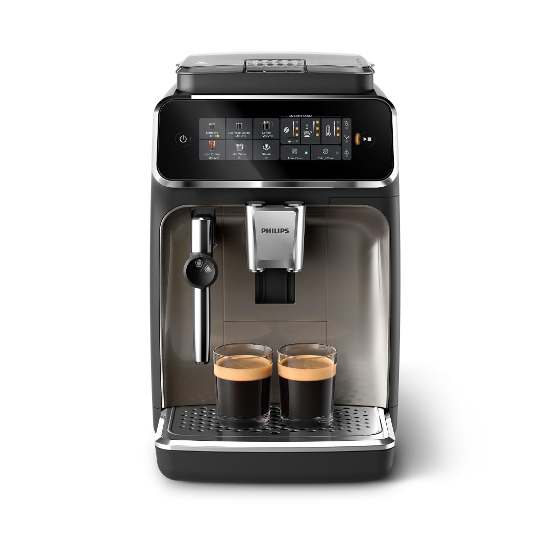 Philips 3300 Fully Automatic Espresso Machine with Grinder & Milk Frother - 5 Hot & Iced Coffee Presets