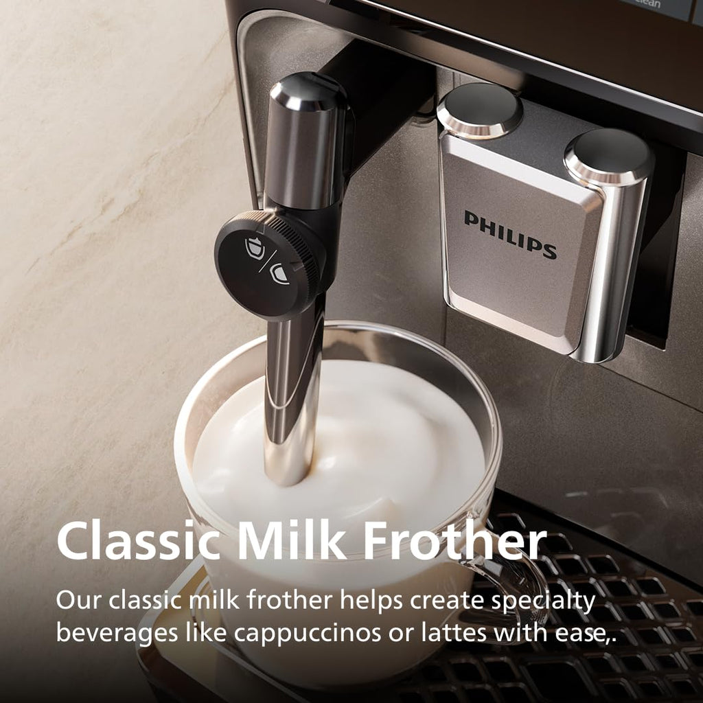 Philips 3300 Fully Automatic Espresso Machine with Grinder & Milk Frother - 5 Hot & Iced Coffee Presets