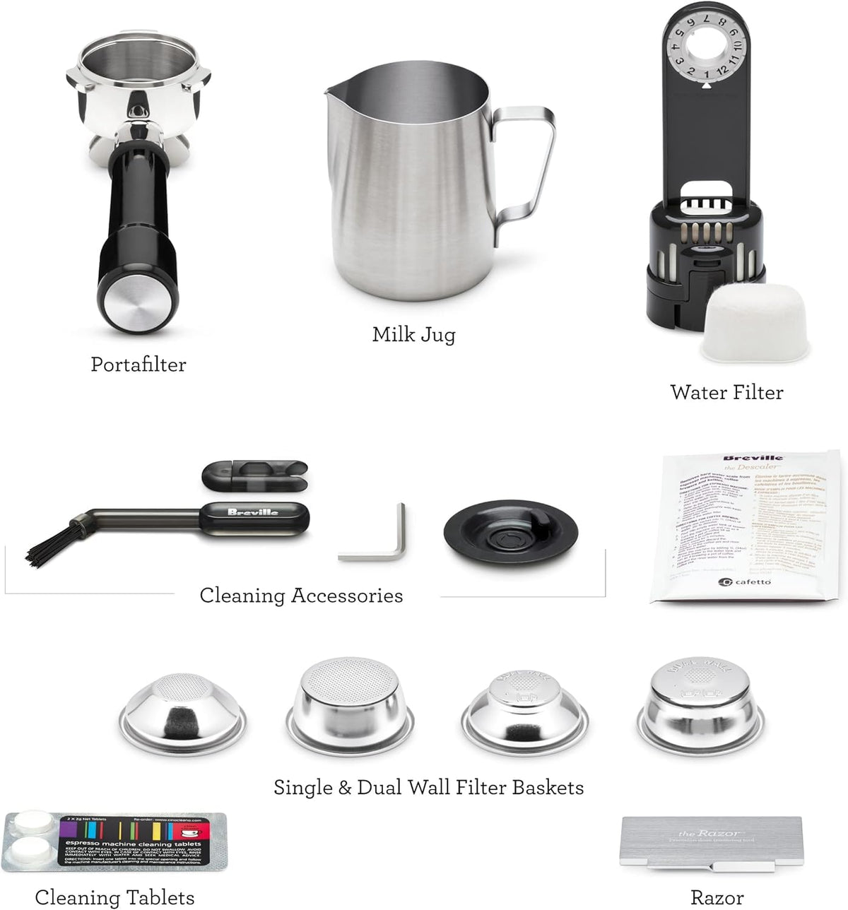 Breville Barista Express Impress BES876BSS Espresso Machine with Grinder & Auto Dosing, Brushed Stainless Steel