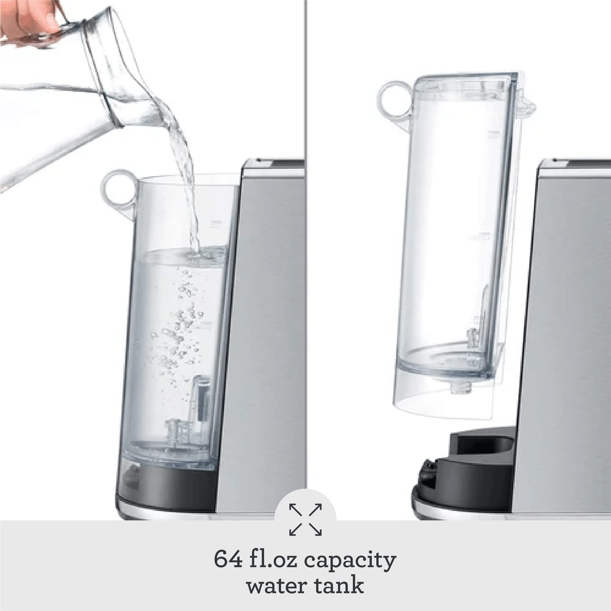 Breville Bambino Plus Espresso Machine BES500BSS, Automatic Milk Frother, 64oz Tank, Brushed Stainless Steel
