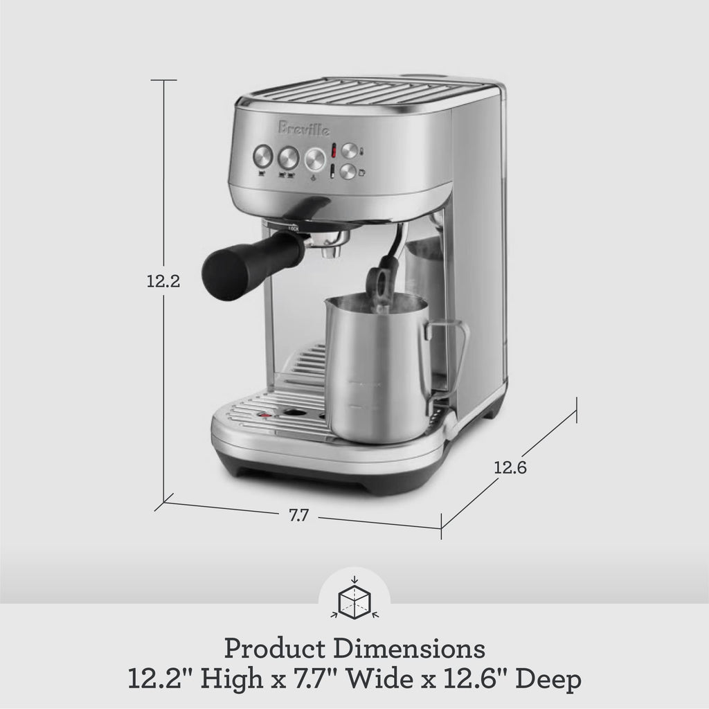 Breville Bambino Plus Espresso Machine BES500BSS, Automatic Milk Frother, 64oz Tank, Brushed Stainless Steel