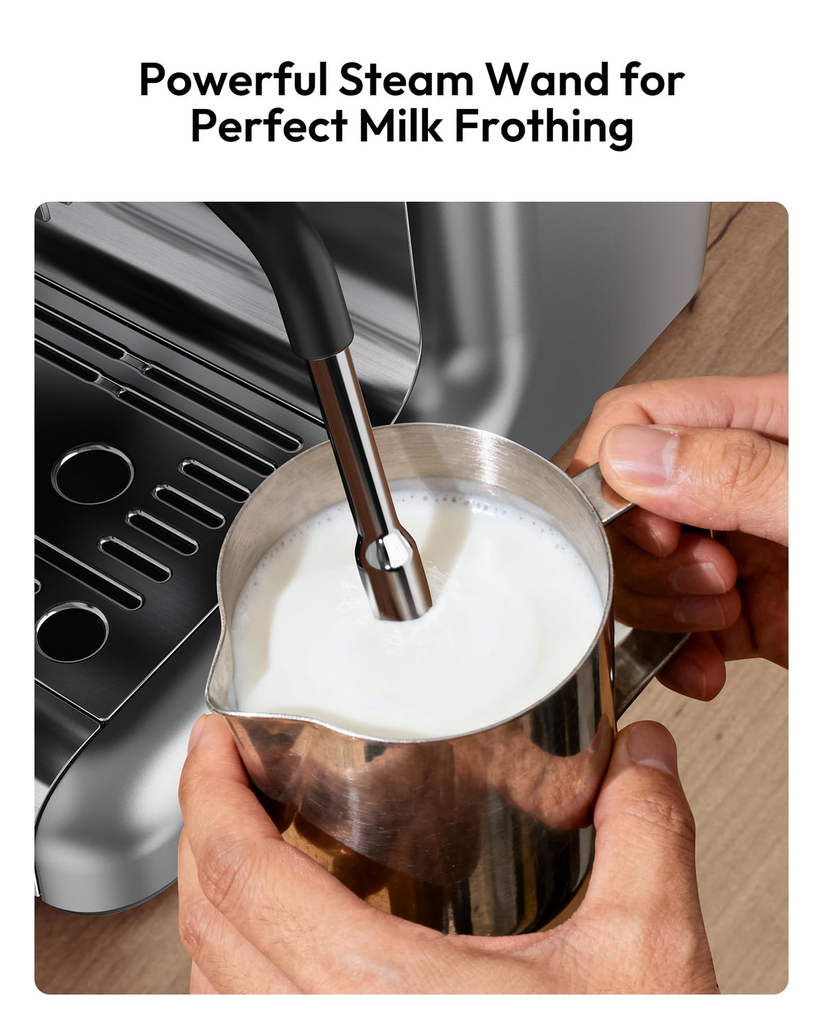 EUHOMY 20 Bar Espresso Machine with Grinder & Milk Frother – Professional Home Coffee Maker