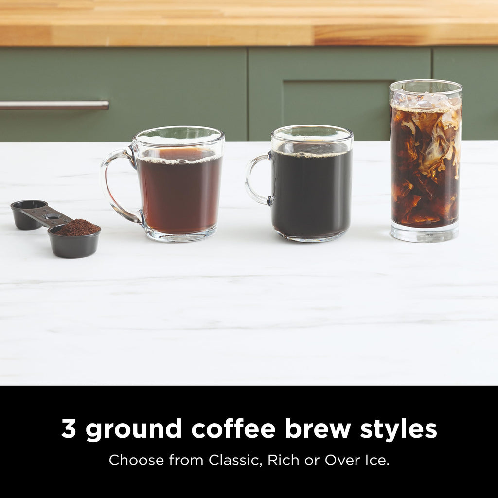 Ninja Espresso & Coffee Maker CFN601, 3 Brew Styles, Nespresso Compatible, Built-in Frother & 12-Cup Carafe