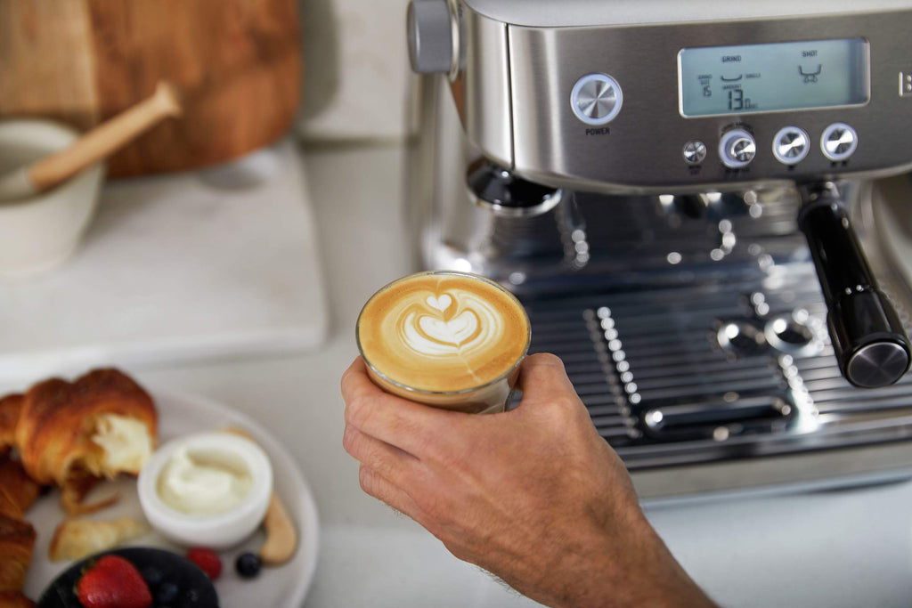 Breville Barista Pro BES878BSS Espresso Machine with Grinder & ThermoJet, Brushed Stainless Steel