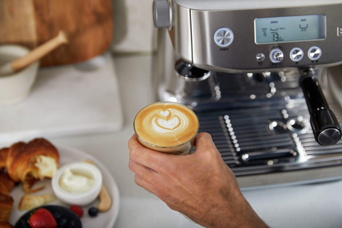 Breville Barista Pro BES878BSS Espresso Machine with Grinder & ThermoJet, Brushed Stainless Steel