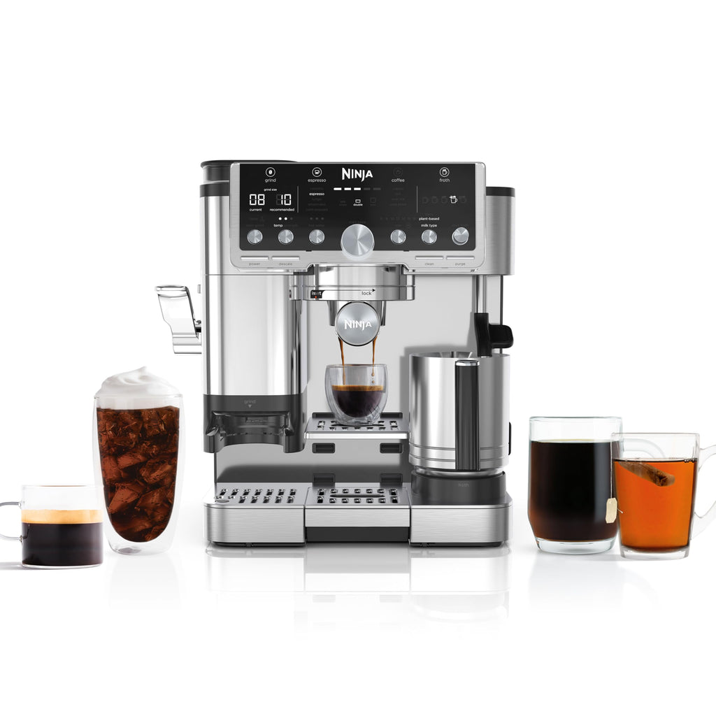 Ninja Luxe Café Pro Espresso Machine with Grinder & Frother - 4-in-1 Coffee Maker for Espresso, Drip, Cold Brew
