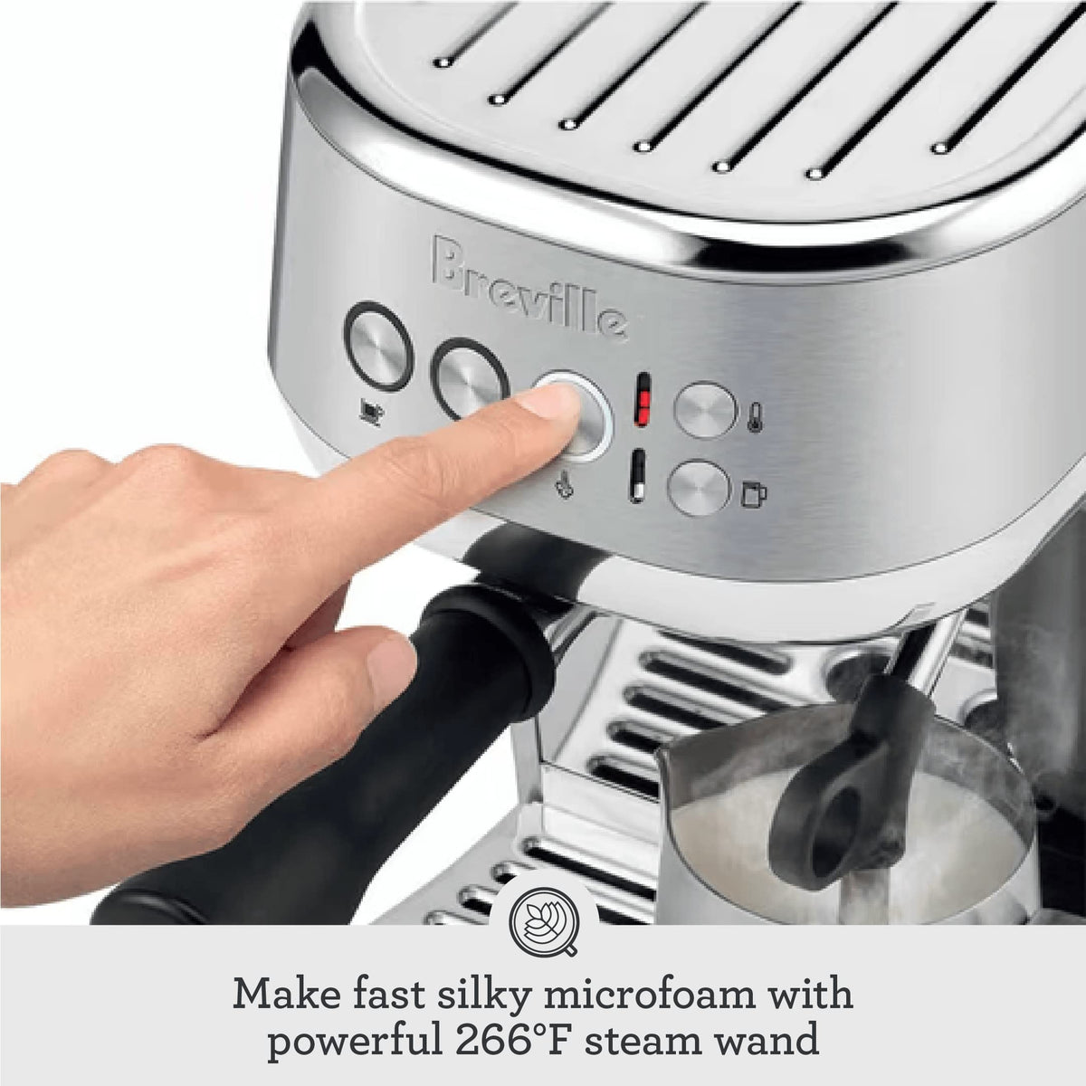Breville Bambino Plus Espresso Machine BES500BSS, Automatic Milk Frother, 64oz Tank, Brushed Stainless Steel