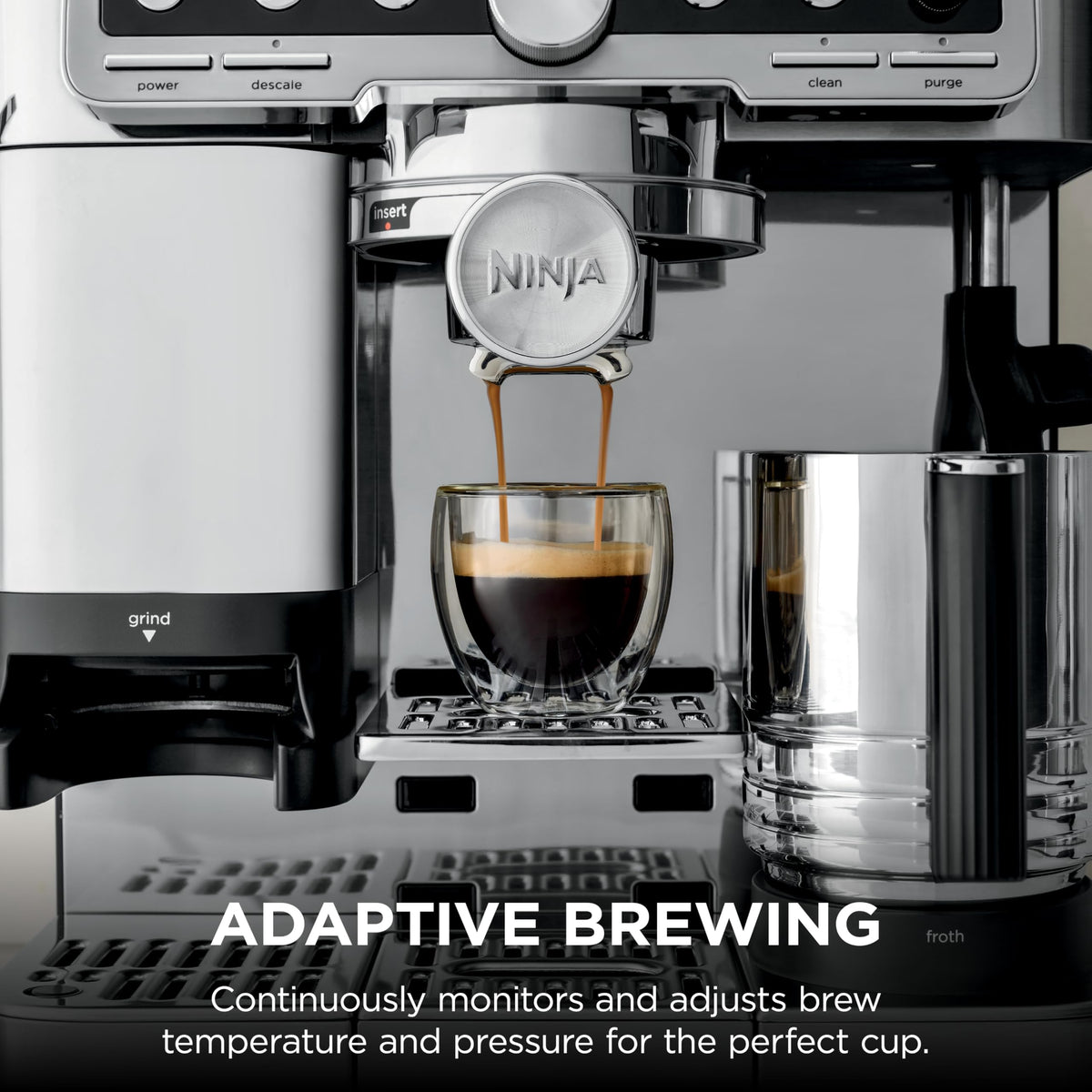 Ninja Luxe Café Pro Espresso Machine with Grinder & Frother - 4-in-1 Coffee Maker for Espresso, Drip, Cold Brew