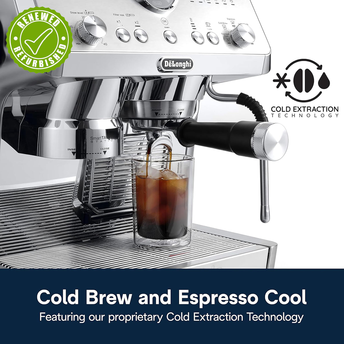 De'Longhi La Specialista Opera Espresso Machine EC9555M with Grinder & Cold Brew (Renewed)