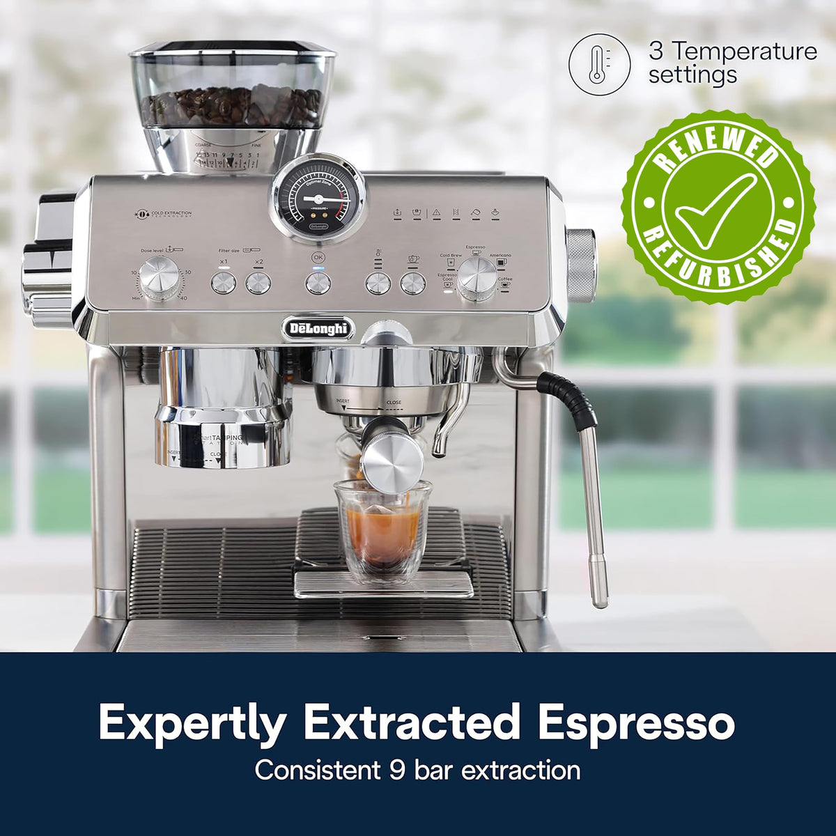 De'Longhi La Specialista Opera Espresso Machine EC9555M with Grinder & Cold Brew (Renewed)