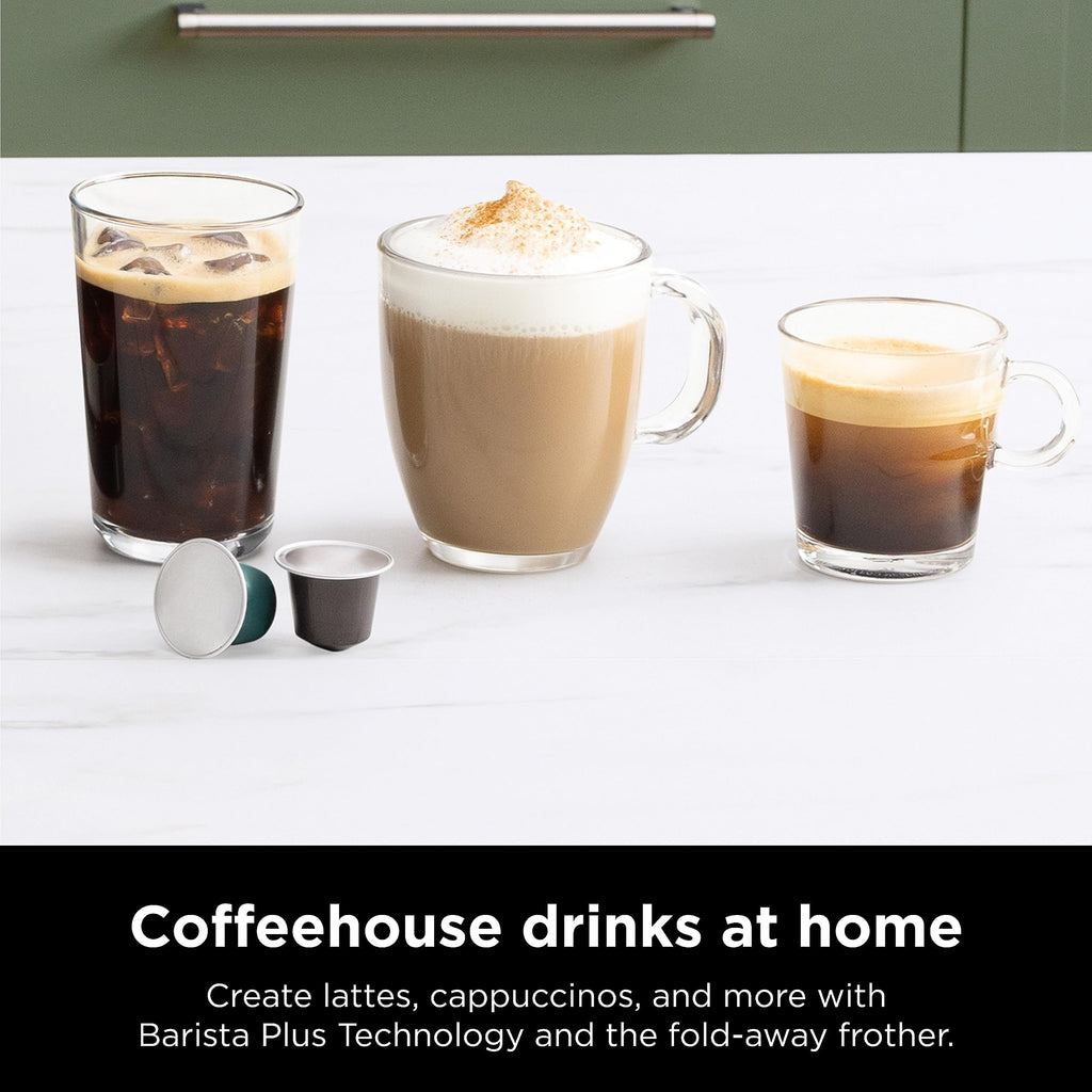 Ninja Espresso & Coffee Maker CFN601, 3 Brew Styles, Nespresso Compatible, Built-in Frother & 12-Cup Carafe