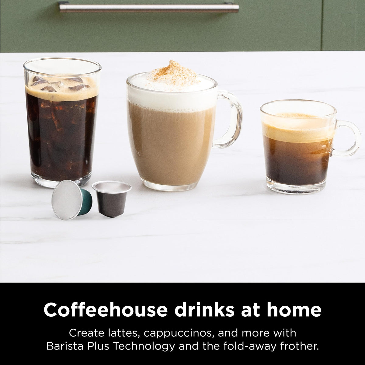 Ninja Espresso & Coffee Maker CFN601, 3 Brew Styles, Nespresso Compatible, Built-in Frother & 12-Cup Carafe