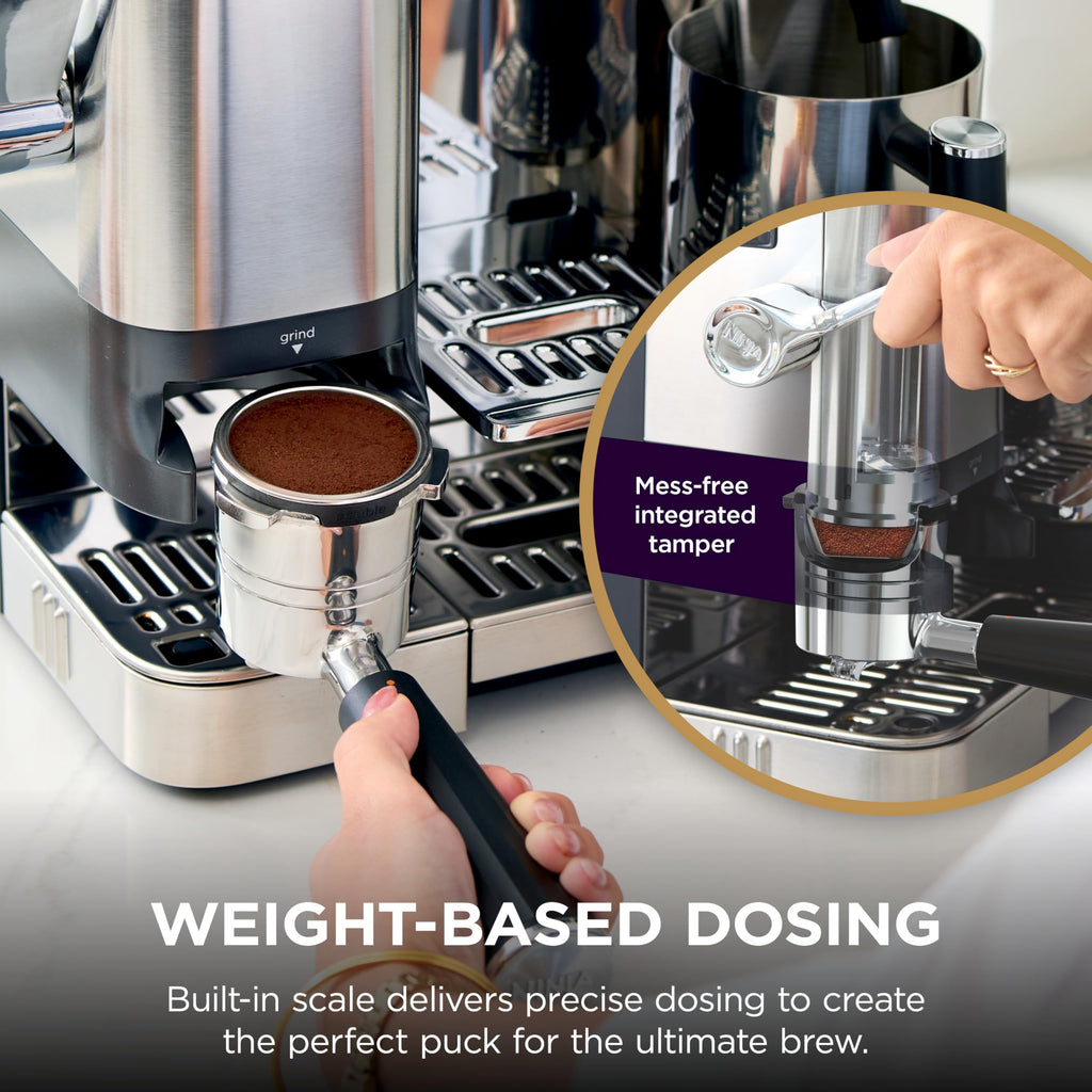 Ninja Luxe Café Pro Espresso Machine with Grinder & Frother - 4-in-1 Coffee Maker for Espresso, Drip, Cold Brew