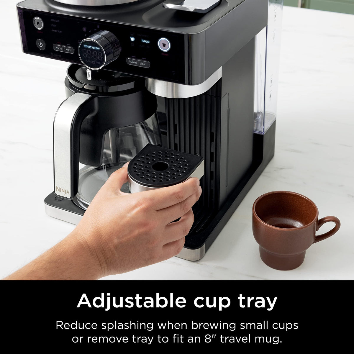 Ninja Espresso & Coffee Maker CFN601, 3 Brew Styles, Nespresso Compatible, Built-in Frother & 12-Cup Carafe