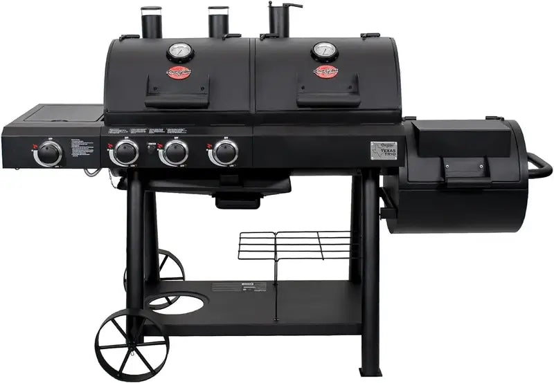 Char-Griller Texas Trio 3-Burner Dual Fuel Grills with Smoker - image 4