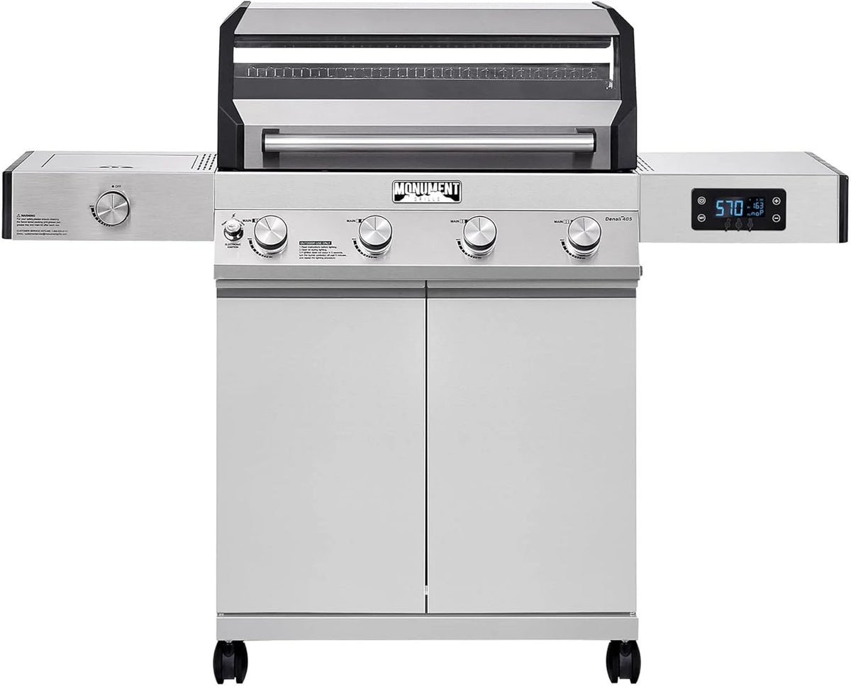 Monument Grills Eminence 405 |Tech Stainless Propane Gas Grills Eminence 405 & Cast Iron Cooking Plate - image 4