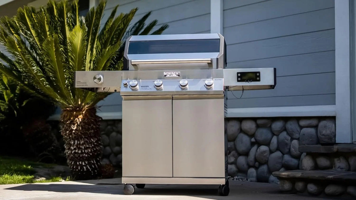 Monument Grills Eminence 405 |Tech Stainless Propane Gas Grills Eminence 405 & Cast Iron Cooking Plate - image 3