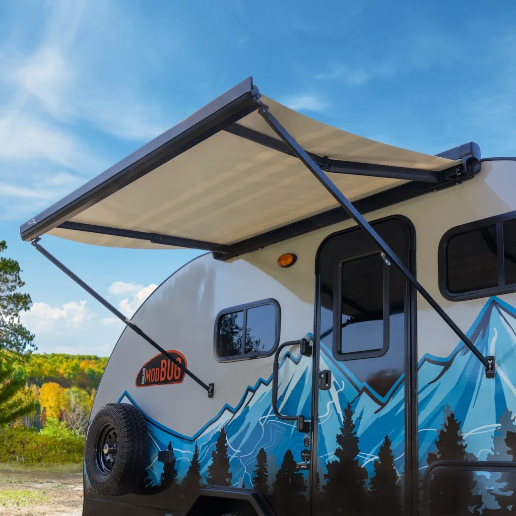 9' RV Cassette Motorized Retractable Awning with LED